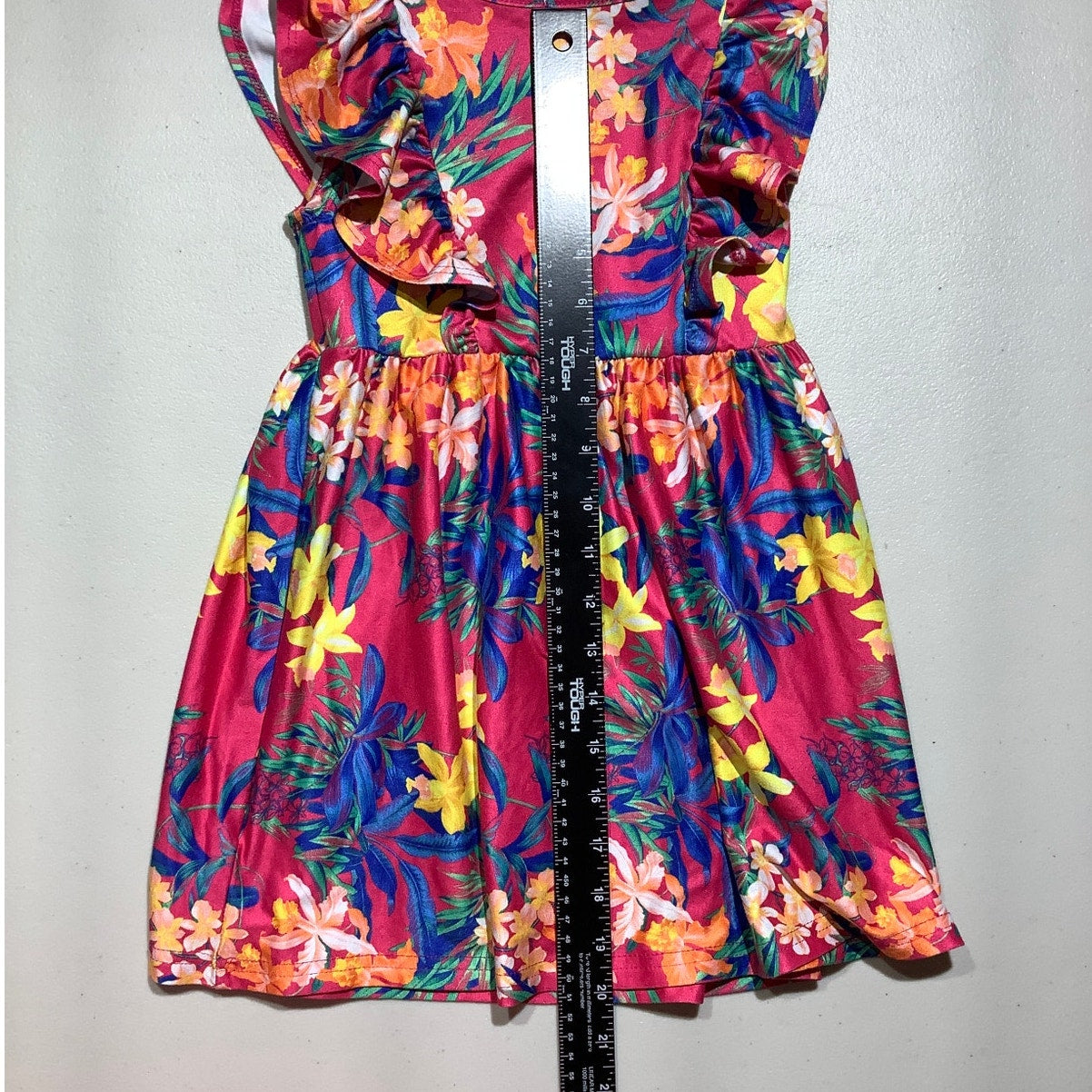 Tommy Bahama Toddler Floral Dress Size 3T — Ruffle Sleeve, Tropical, Vacation