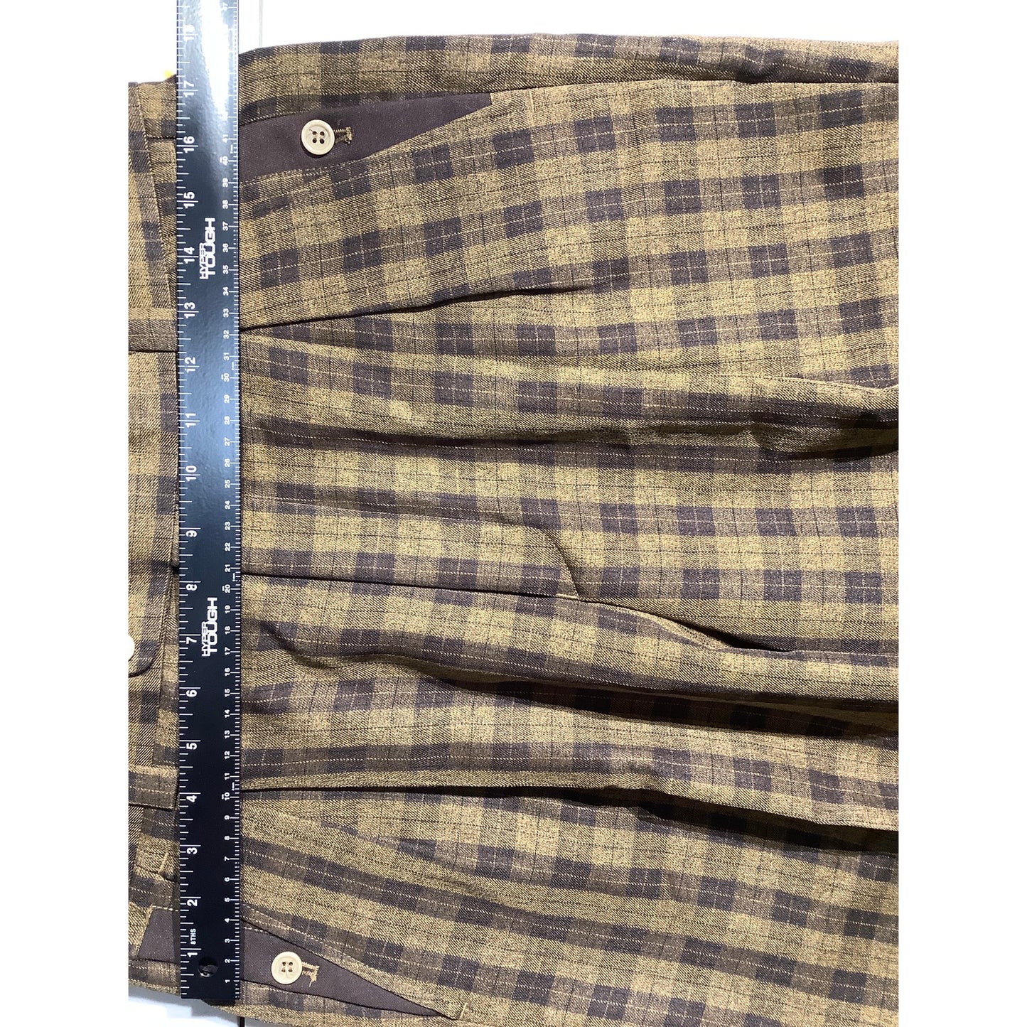 Giorgio Brutini Plaid Dress Pants Men’s 34W x 32L – Vintage, Formal, Cuffed Hem
