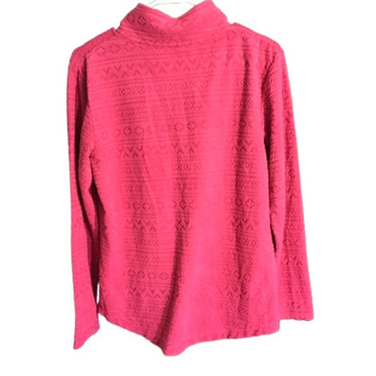 Cuddl Duds Magenta Fleece 1/4 Zip Pullover Size M - Cozy, Casual, Athleisure