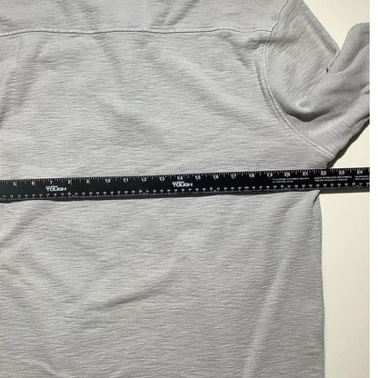 AllSaints Gray Thermal Henley Shirt Men’s XXL — Minimalist, Grunge, Casual