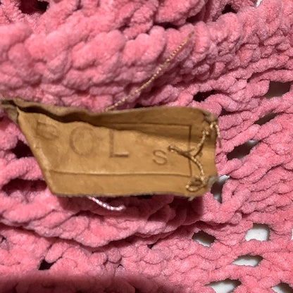 POL Pink Crochet Knit Sweater Women’s Size S/M — Boho, Lightweight, Oversized