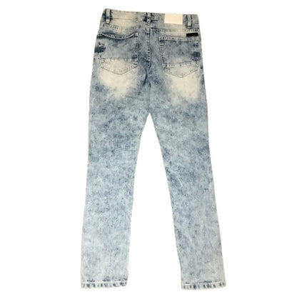 Southpole Men's Stone-Washed Distressed Skinny Jeans 29x30 Y2K, Streetwear, Edgy