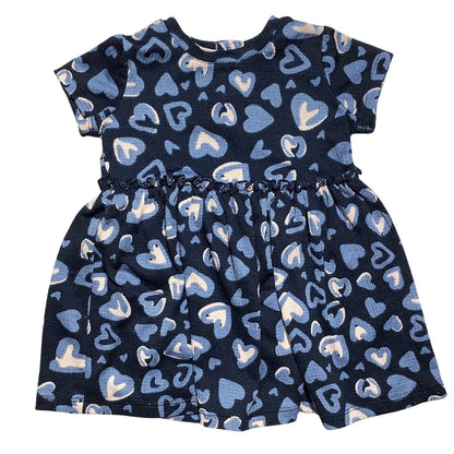 Dip Heart Print Baby Dress Infant Size 12-18 Months — Cute, Casual, Soft