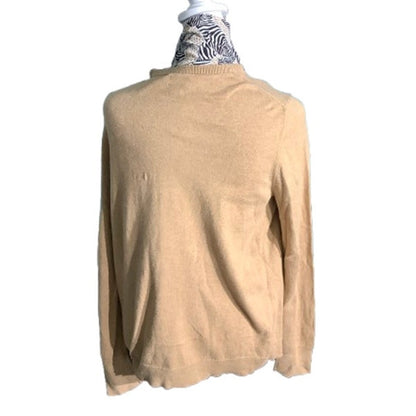 J.Crew Built-In Scarf Sweater Women’s Size M – Lightweight, Preppy, Unique