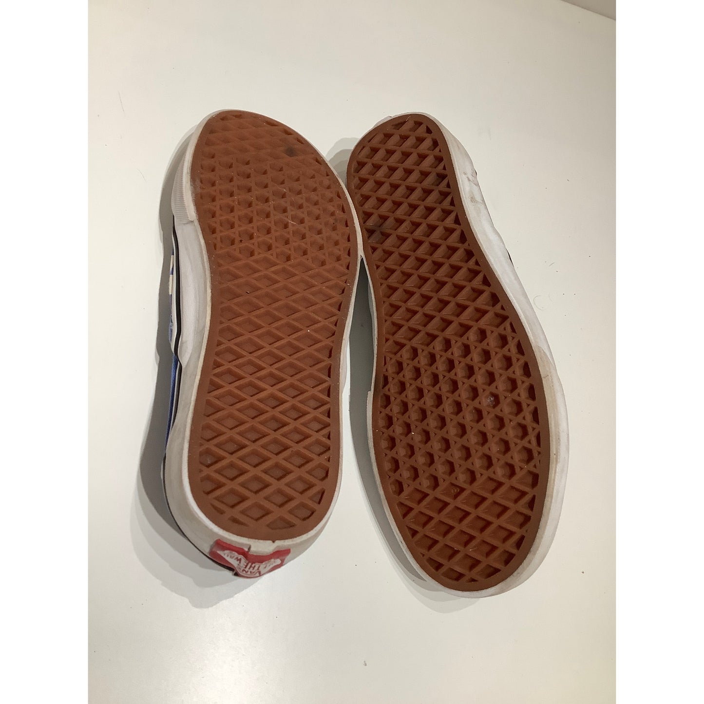 Vans Blue Checkered Slip-Ons Size Men’s 6.5 / Women’s 8– Skater, Y2K, Streetwear