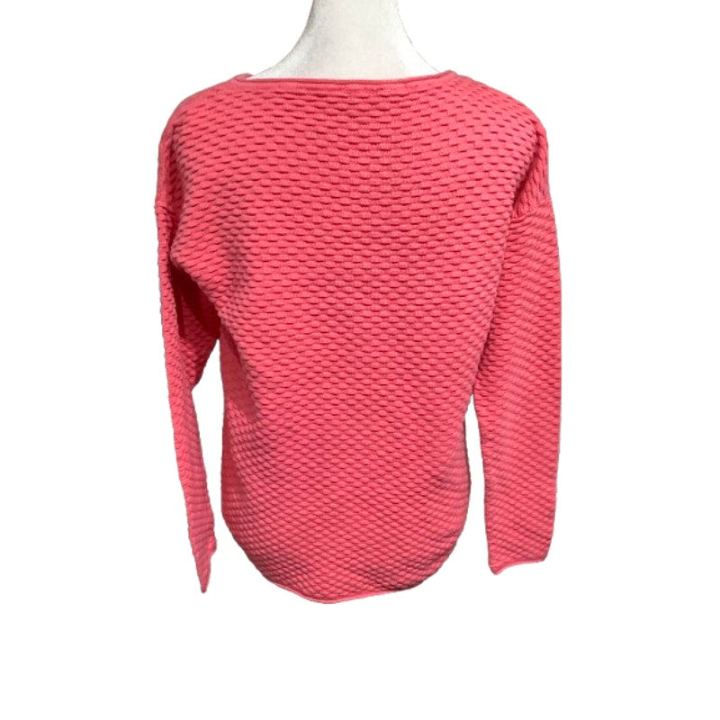 TOM TAILOR Pink Textured Knit Sweater Size M - Preppy, Cozy, Minimalist