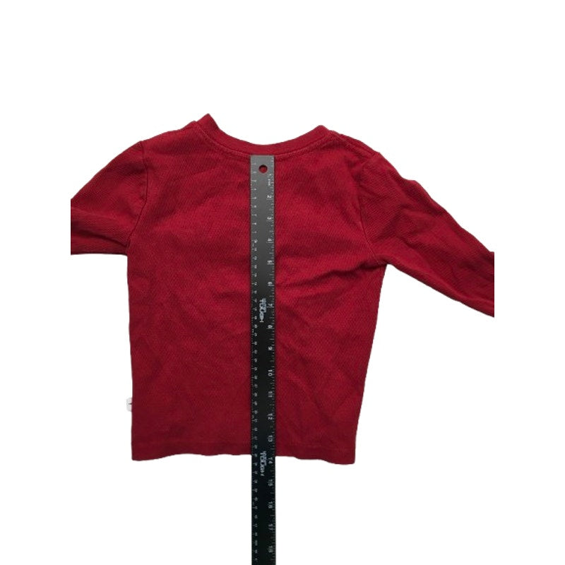 Tommy Bahama Kids Red Long-Sleeve Henley Shirt XS (4) - Classic, Cozy, Casual