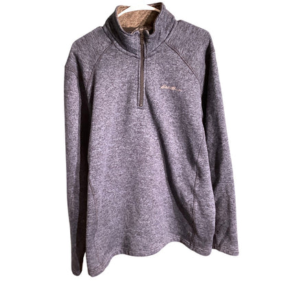 Eddie Bauer Men’s Size XL Blue 1/4 Zip Fleece – Casual, Outdoor, Warm