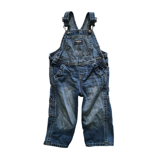 OshKosh Infant Denim Overalls Size 12M - Vintage, Classic, Durable