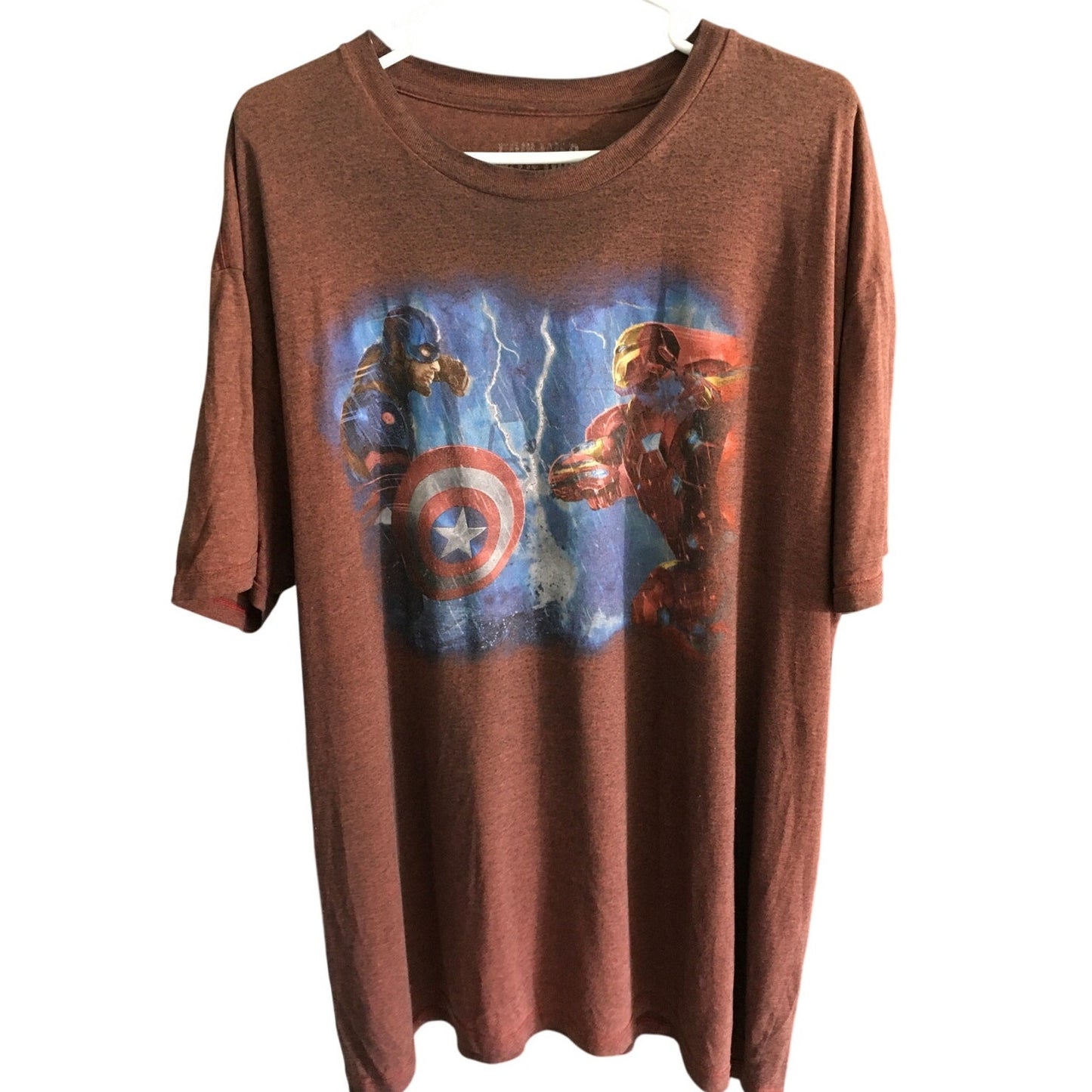 Marvel Captain America vs. Iron Man T-Shirt Size 3X - Retro, Streetwear, Fandom