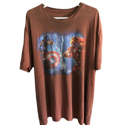 Marvel Captain America vs. Iron Man T-Shirt Size 3X - Retro, Streetwear, Fandom