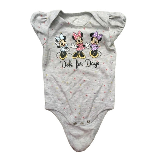 Disney Minnie Mouse Baby Bodysuit Size 3/6M - Cute, Playful, Cartoon