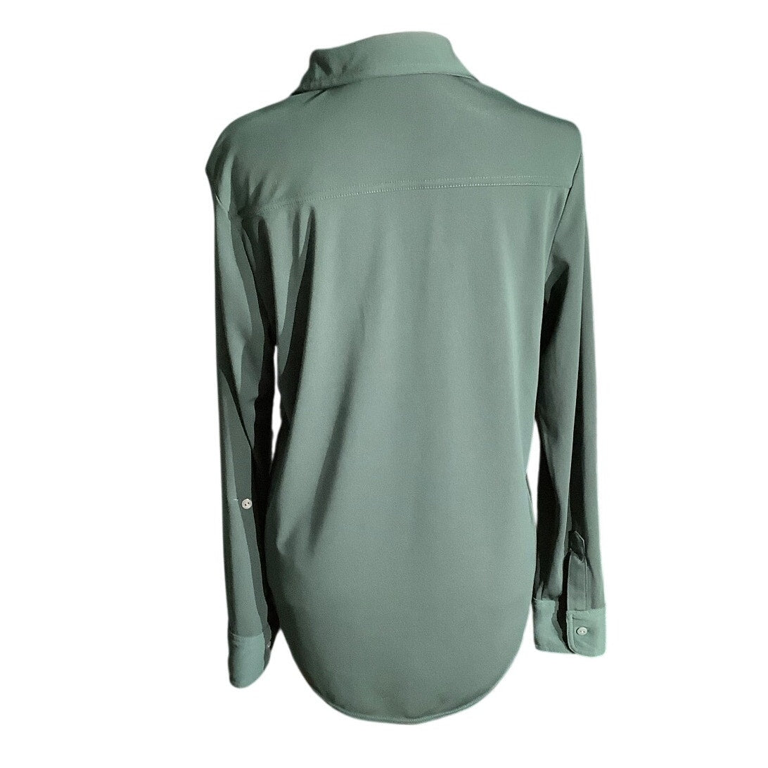 Lauren Ralph Lauren Button-Up Blouse,Women’s Size M —Classic, Casual, Minimalist