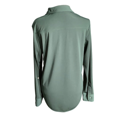 Lauren Ralph Lauren Button-Up Blouse,Women’s Size M —Classic, Casual, Minimalist