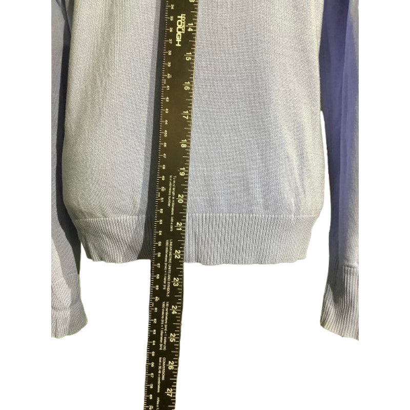 August Silk Cardigan Size (See Measurements) – Light Blue, Classic, Lightweight