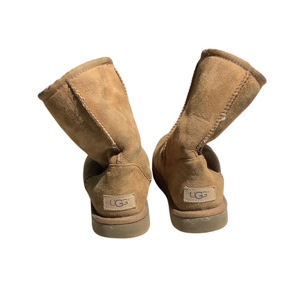 UGG Chestnut Suede Sheepskin Lined Boots Women 7 — Cozy, Winter, Classic