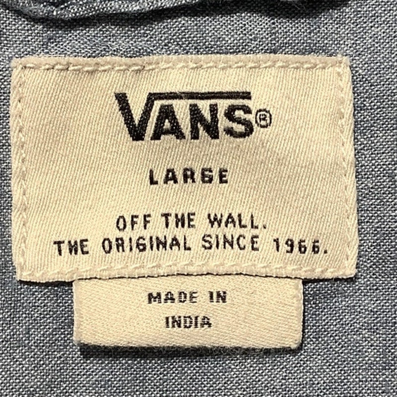 Vans Striped Button-Down Shirt Youth Size L — Short Sleeve, Collared, Casual