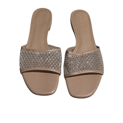 J.Crew Brynn Rhinestone Slide Sandals Women’s Size 10 — Dressy, Chic, Minimalist