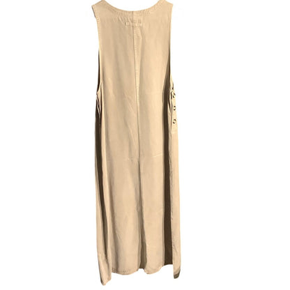 AKS Overall Dress, Beige, Women’s Size M — Relaxed Fit, Casual, Utility Style