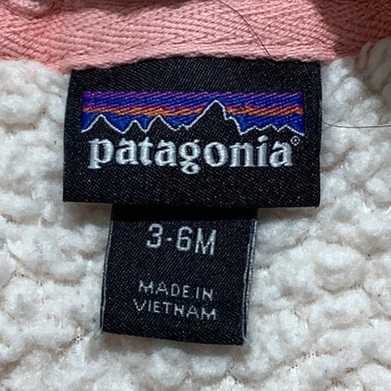 Patagonia Baby Furry Friends Fleece Hoodie 3–6 Months — Zip-Up, Cozy, Worn Wear