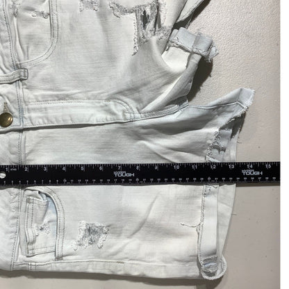 American Eagle Denim Shorts Women’s Size 12 — Super Stretch, Raw Hem, Casual