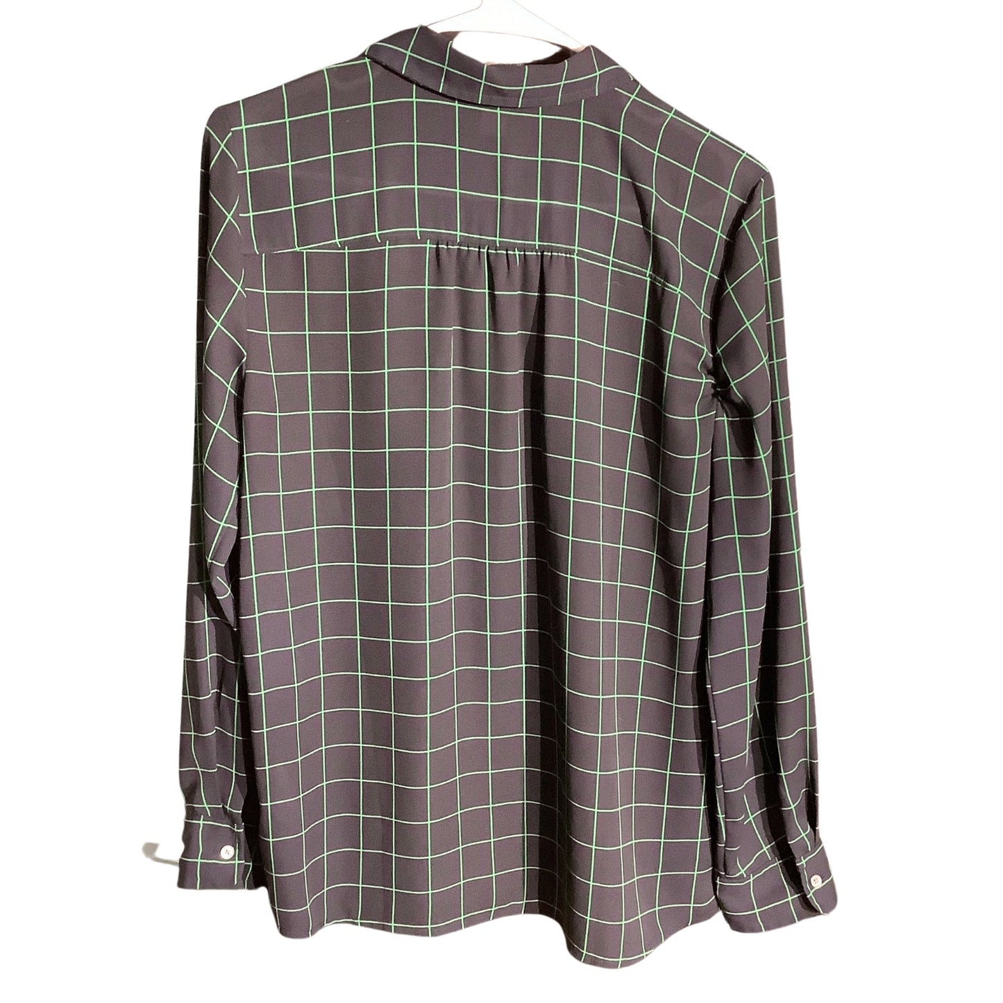 J.Crew Check Button-Down Shirt Women’s Small — Long Sleeve, Lightweight, Classic