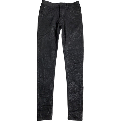 Celebrity Pink Black Metallic Skinny Jeans Size 1/25 – Sleek, Modern, Statement