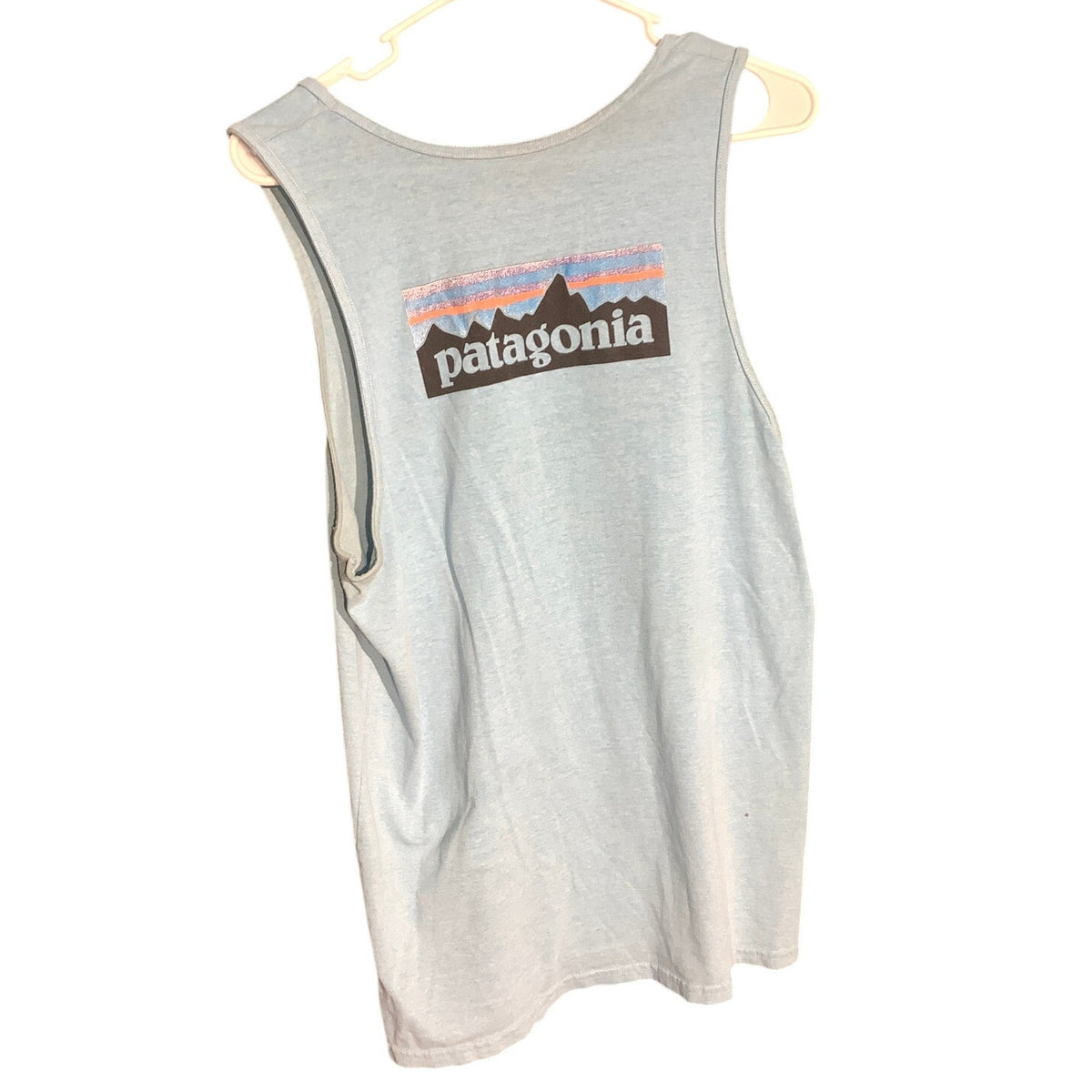 Patagonia Men's Medium Light Blue Tank Top Hiking Outdoor Casual