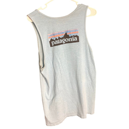 Patagonia Men's Medium Light Blue Tank Top Hiking Outdoor Casual
