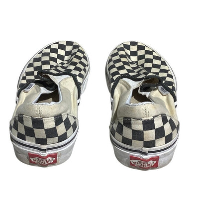 Vans Classic Slip-On Shoes Size 6 Men / 7.5 Women — Black, White, Checkerboard