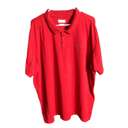 Columbia Men's XXL Red Active Fit Performance Polo Shirt Outdoor