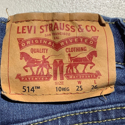 Levi's 514 Adjustable Jeans Boys Size 10 25W 26L — Straight, Classic, Everyday