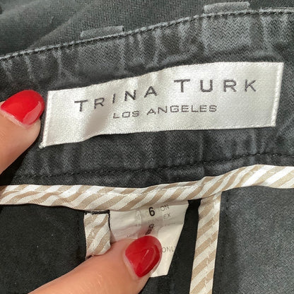 Trina Turk Black Pants 6 Classic Tailored, Elegant, Versatile