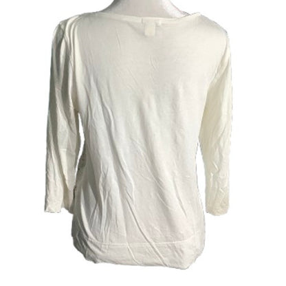 J.Crew White Lace Overlay Top Women’s Small – Elegant, Embroidered, 100% Cotton