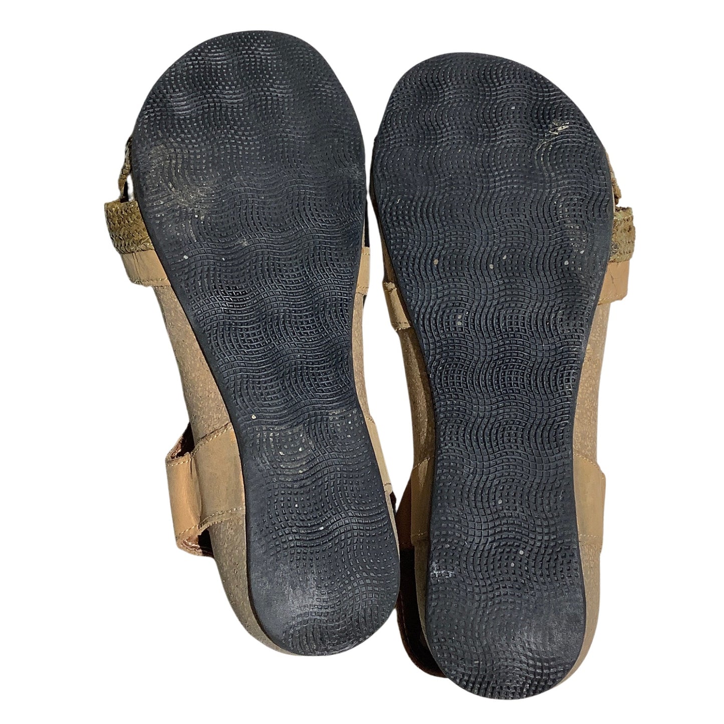 Taos Strappy Wedge Sandals Women Size 8-8.5 Beige Tan — Boho, Comfort, Casual