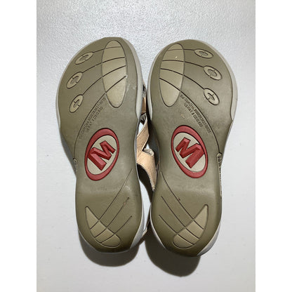 Merrell Leather Strap Sandals Women’s 7 Momentum Agave— Outdoor, Hiking, Comfort