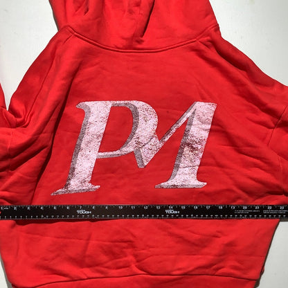 Profit Minded Men's M Red Social Security Zip Up Hoodie Streetwear