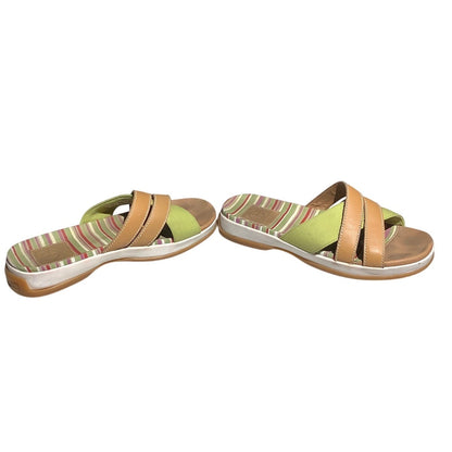 Cole Haan Leather Canvas Slide Sandals Women’s 7.5B — Chic, Casual, Summer