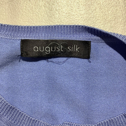 August Silk Cardigan Size (See Measurements) – Light Blue, Classic, Lightweight