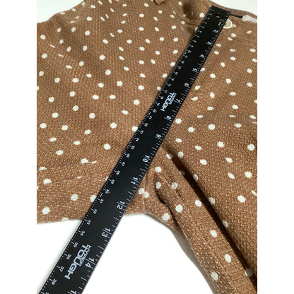 Anthropologie Brown Polka Dot Slim Pants, Size 4 - Preppy, Vintage, Classic