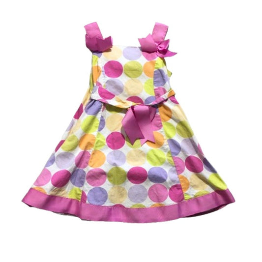 Bonnie Jean Multi-Color Circle Dress Size 3T - Playful, Girly, Whimsical