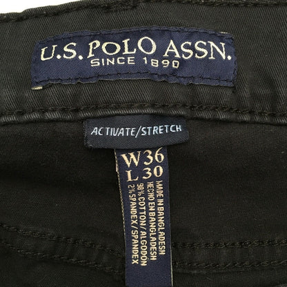 U.S. Polo Assn. Men's Black Stretch Pants 36W x 30L- Classic, Streetwear, Casual