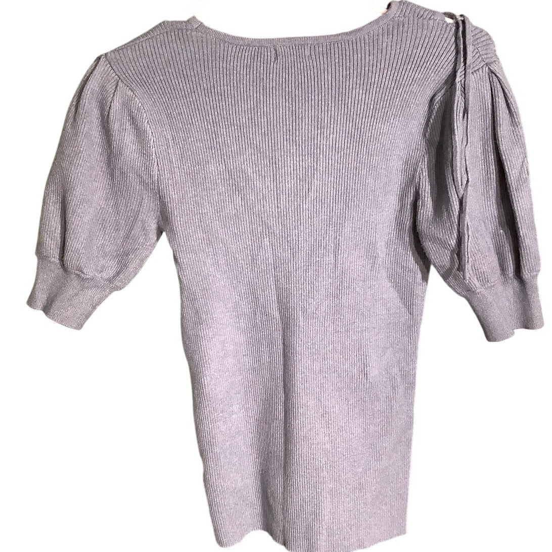 Hem & Thread Women’s M Light Blue Ribbed Cutout Top — Y2K, Minimalist, Chic