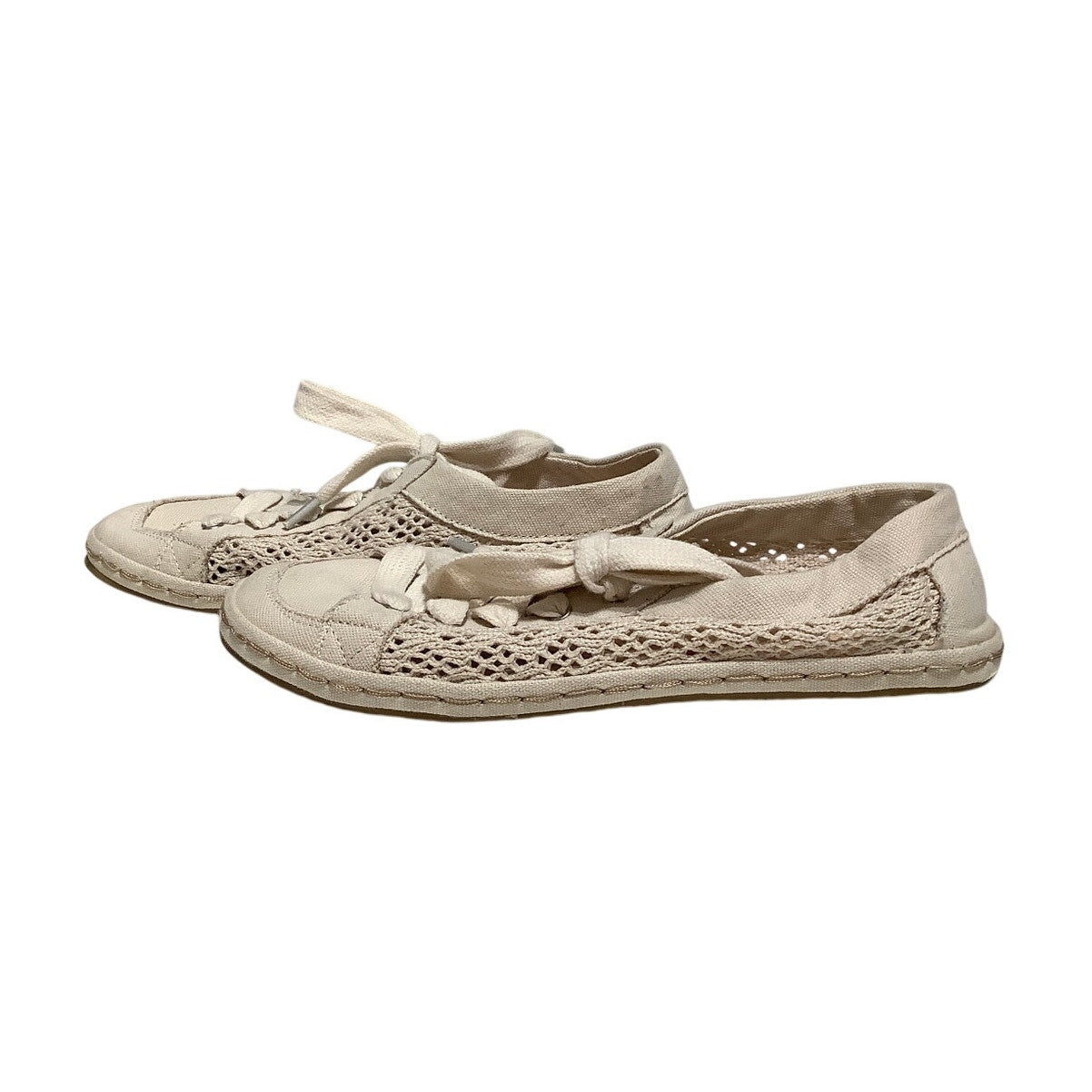 Rocket Dog Cream Lace-Up Flats Size 6 - Boho, Casual, Lightweight