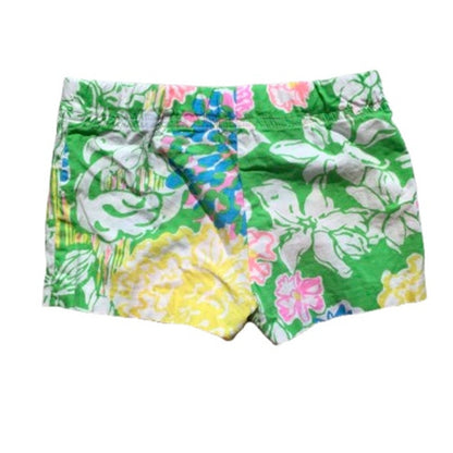 Lilly Pulitzer Tropical Floral Cotton Shorts Size 3 - Preppy, Vibrant, Resort