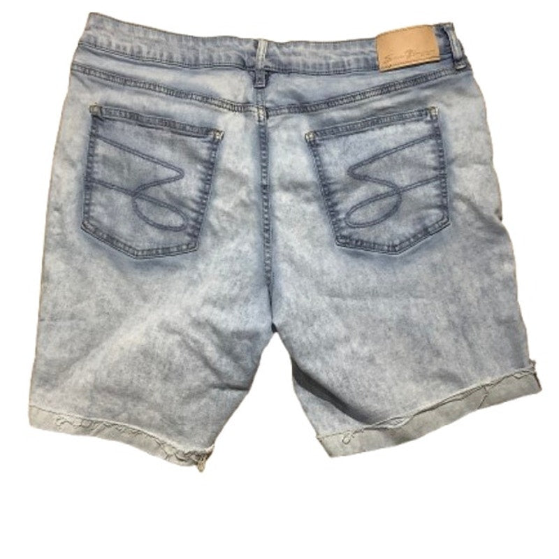 Seven7 Relaxed Bermuda Shorts Women’s 14 — Casual, Distressed, Stretch Denim