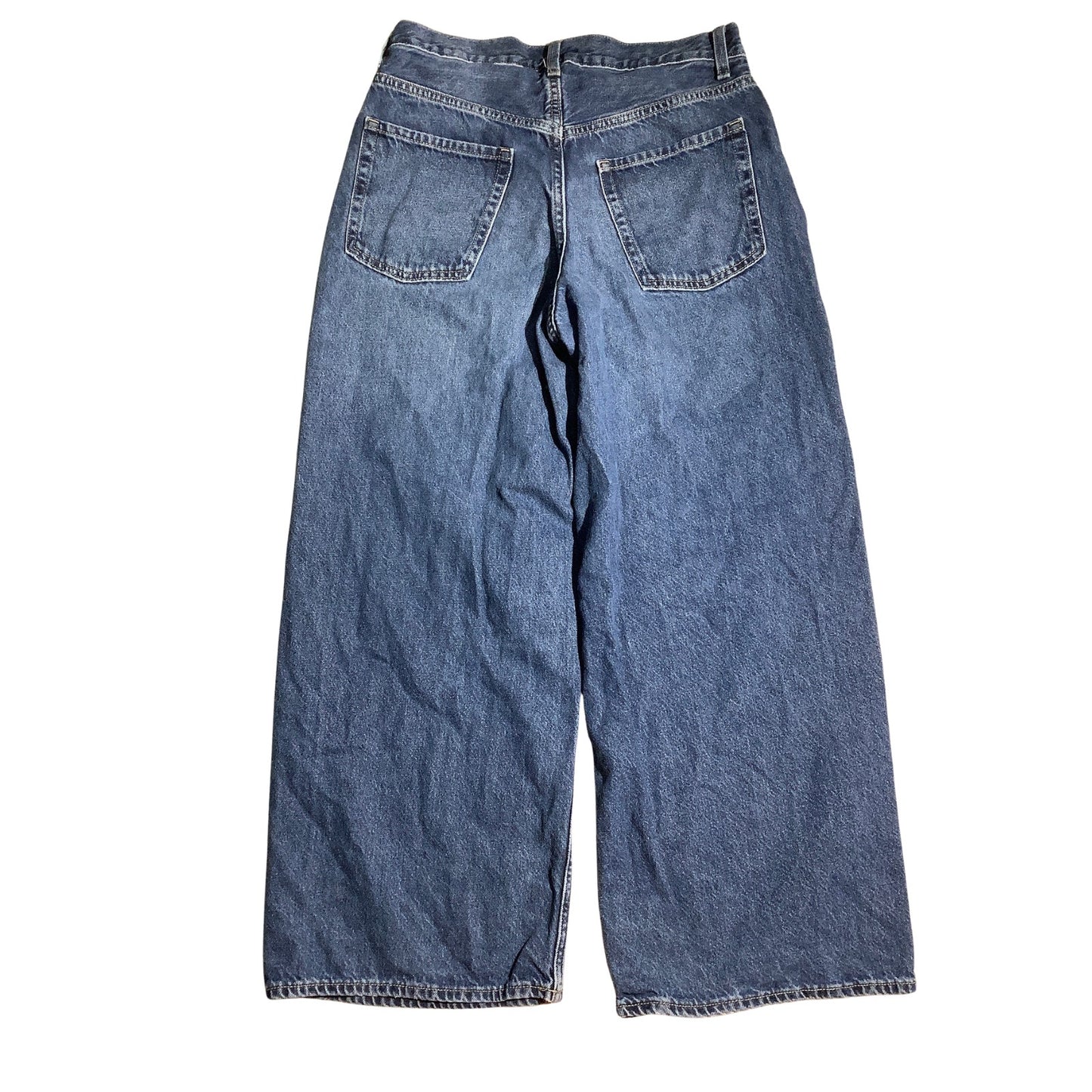 Old Navy Extra High-Rise Wide Leg Jeans Women 6 Petite — Cotton, Vintage, Casual