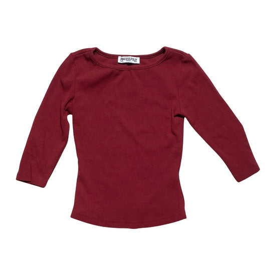 Princess Polly Kids Red Knit Long Sleeve Top Size 2 — Minimal, Casual, Classic