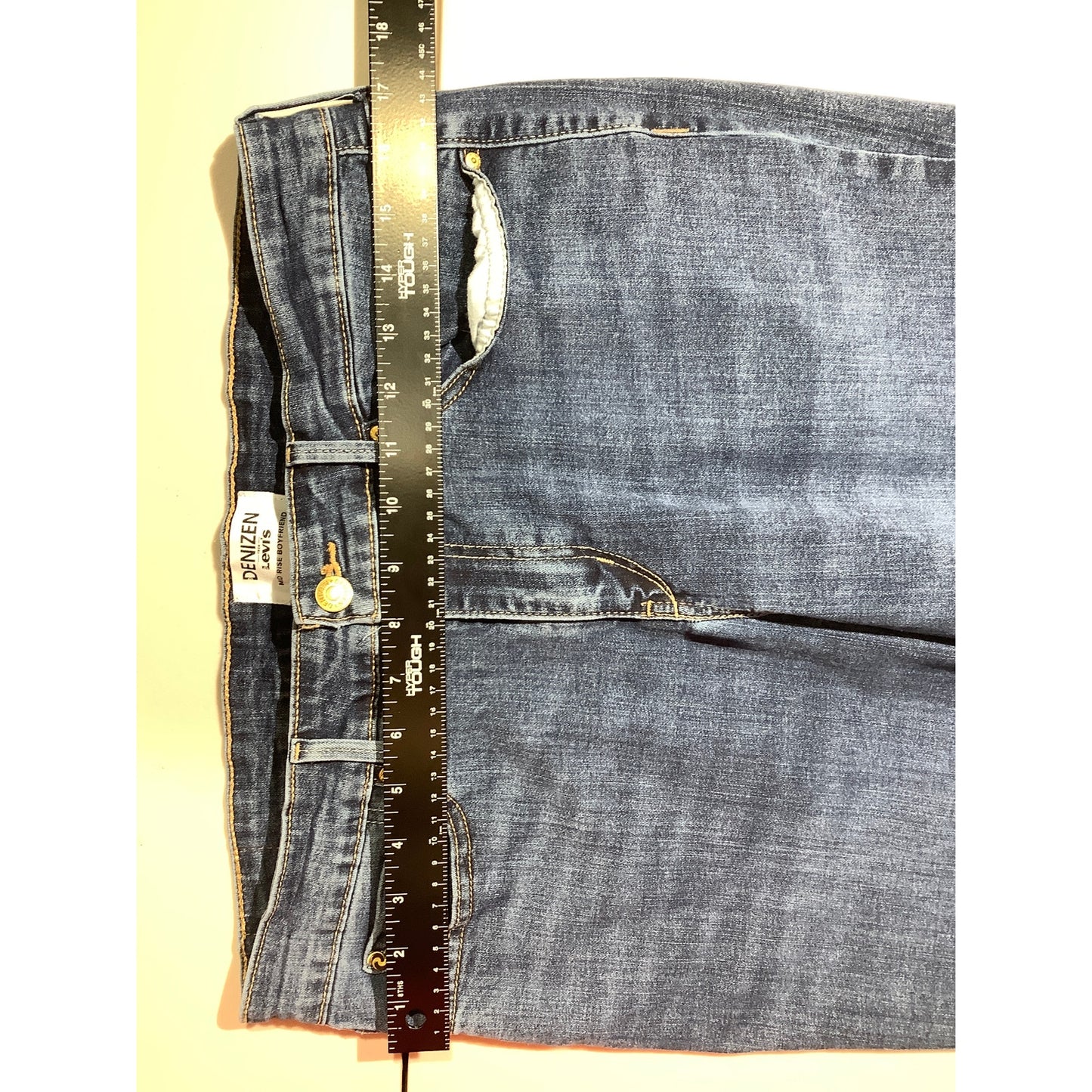 Levi’s Denizen Mid Rise Boyfriend Jeans Women’s 34W — Casual, Stretch, Relaxed