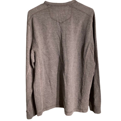 Eddie Bauer Dark Gray Waffle Knit Shirt Men’s M — Outdoor, Hiking, Thermal